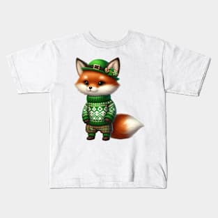 St Patricks Fox Kids T-Shirt